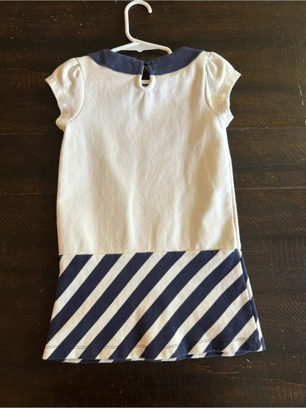 Gymboree Nautical-Inspired White & Navy Striped Girls Dress